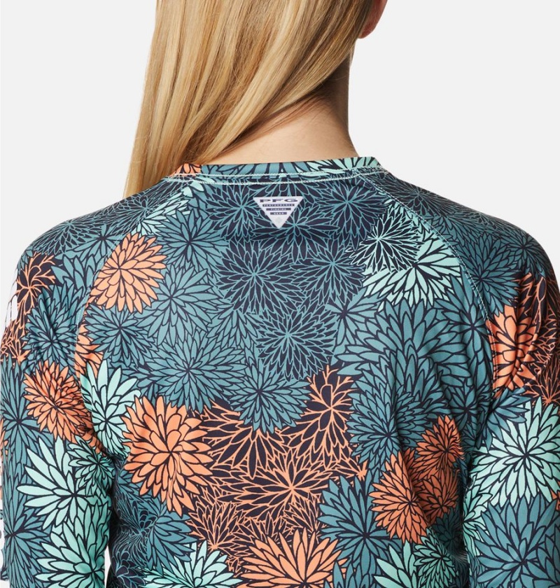 Columbia PFG Super Tidal Long Sleeve Women's T-Shirt Green | ZHJFYL-537
