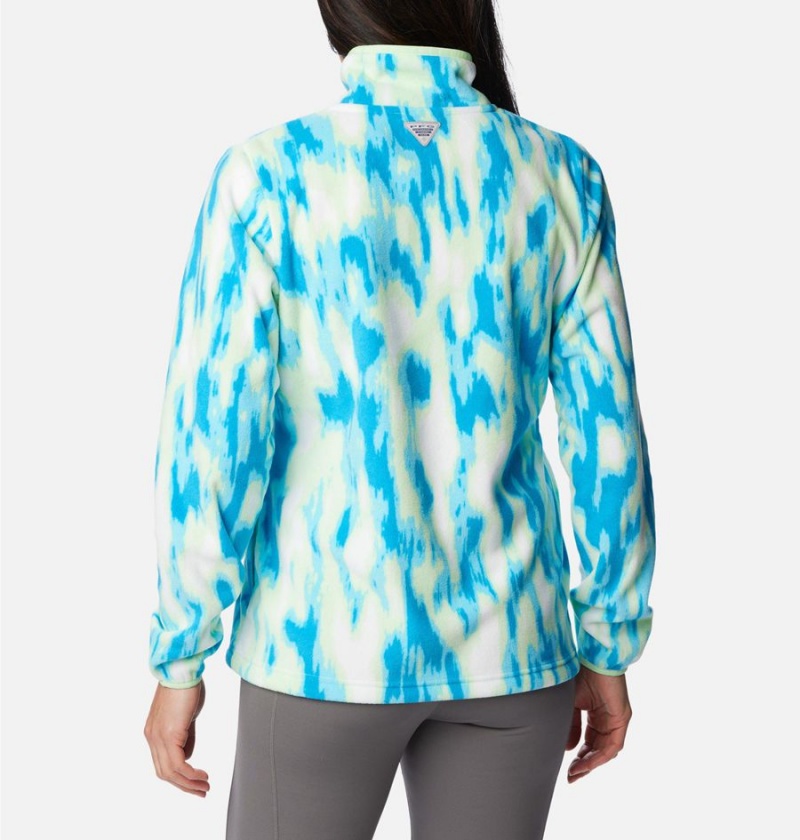 Columbia PFG Super Tidal Quarter Zip Fleece Women's Pullover Turquoise | LNOBSA-240