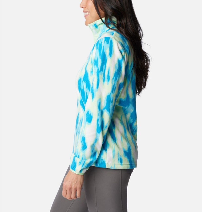 Columbia PFG Super Tidal Quarter Zip Fleece Women's Pullover Turquoise | LNOBSA-240