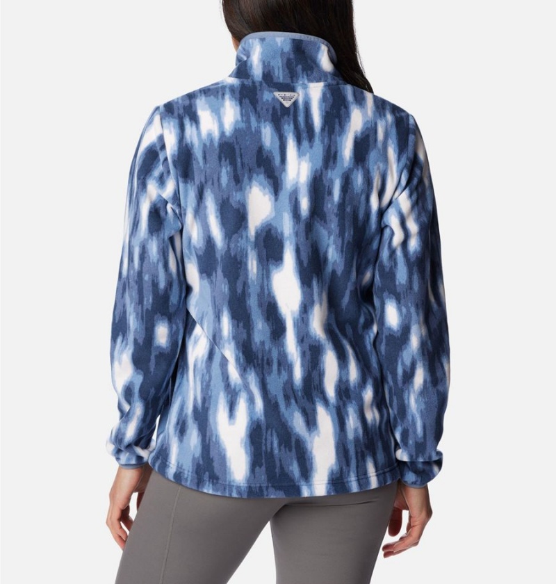 Columbia PFG Super Tidal Quarter Zip Fleece Women's Pullover Navy | KRYDFW-758