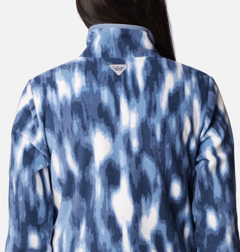 Columbia PFG Super Tidal Quarter Zip Fleece Women's Pullover Navy | KRYDFW-758