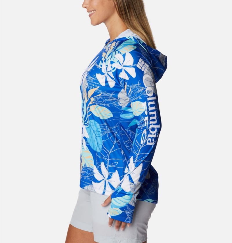 Columbia PFG Super Tidal Tee Women's Hoodie Blue | EKRPQN-108