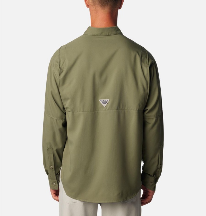 Columbia PFG Tamiami II Long Sleeve Men's Shirt Green | OKDYFJ-209