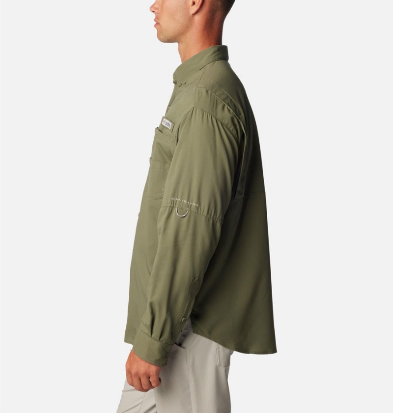 Columbia PFG Tamiami II Long Sleeve Men's Shirt Green | OKDYFJ-209