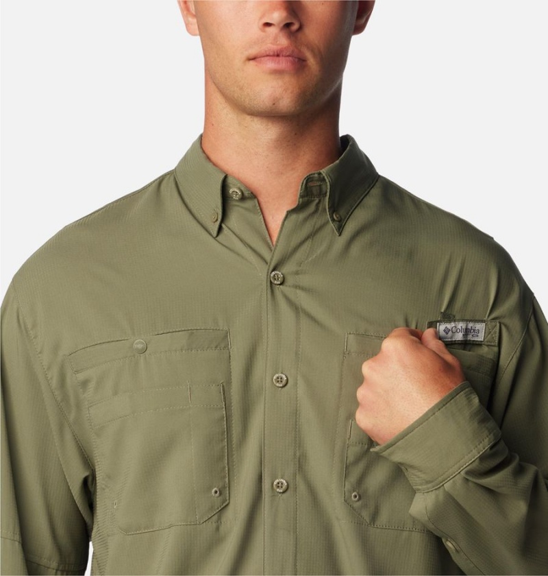 Columbia PFG Tamiami II Long Sleeve Men's Shirt Green | OKDYFJ-209