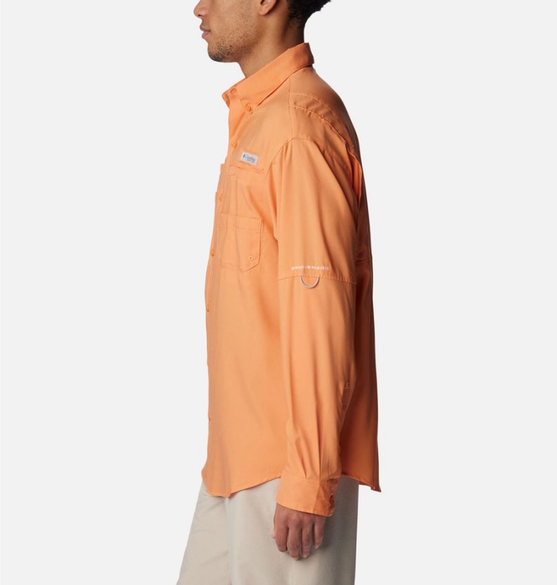 Columbia PFG Tamiami II Long Sleeve Men's Shirt Orange | TBIUMP-365