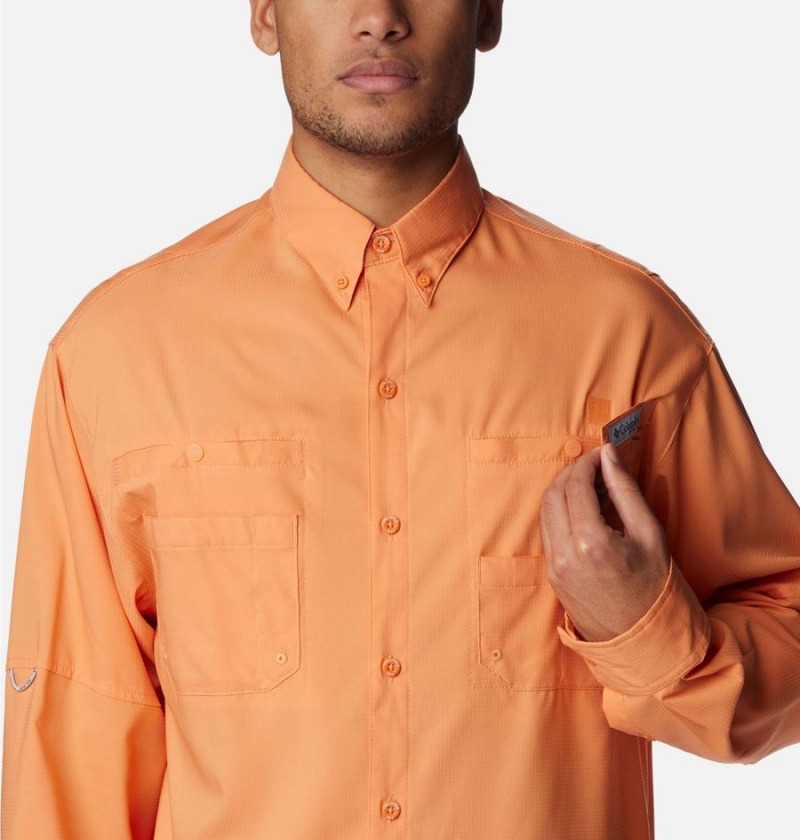 Columbia PFG Tamiami II Long Sleeve Men's Shirt Orange | TBIUMP-365