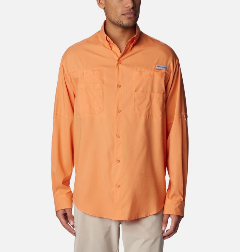 Columbia PFG Tamiami II Long Sleeve Men\'s Shirt Orange | TBIUMP-365