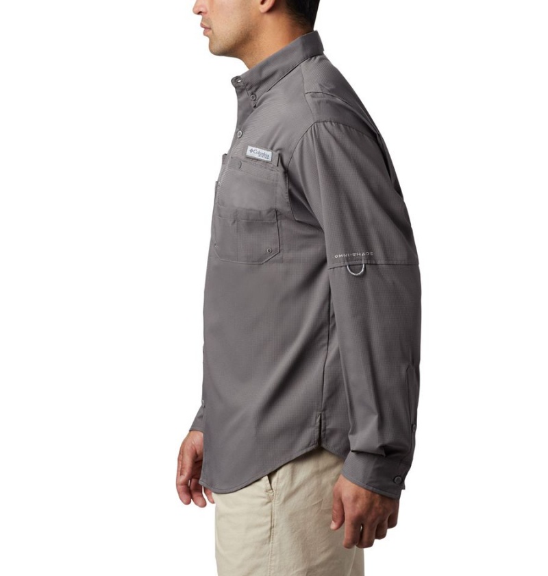 Columbia PFG Tamiami II Long Sleeve Men's Shirt Grey | FYARTL-123