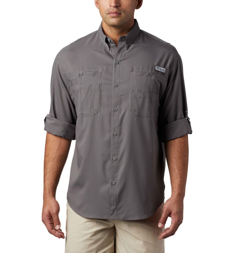Columbia PFG Tamiami II Long Sleeve Men's Shirt Grey | FYARTL-123