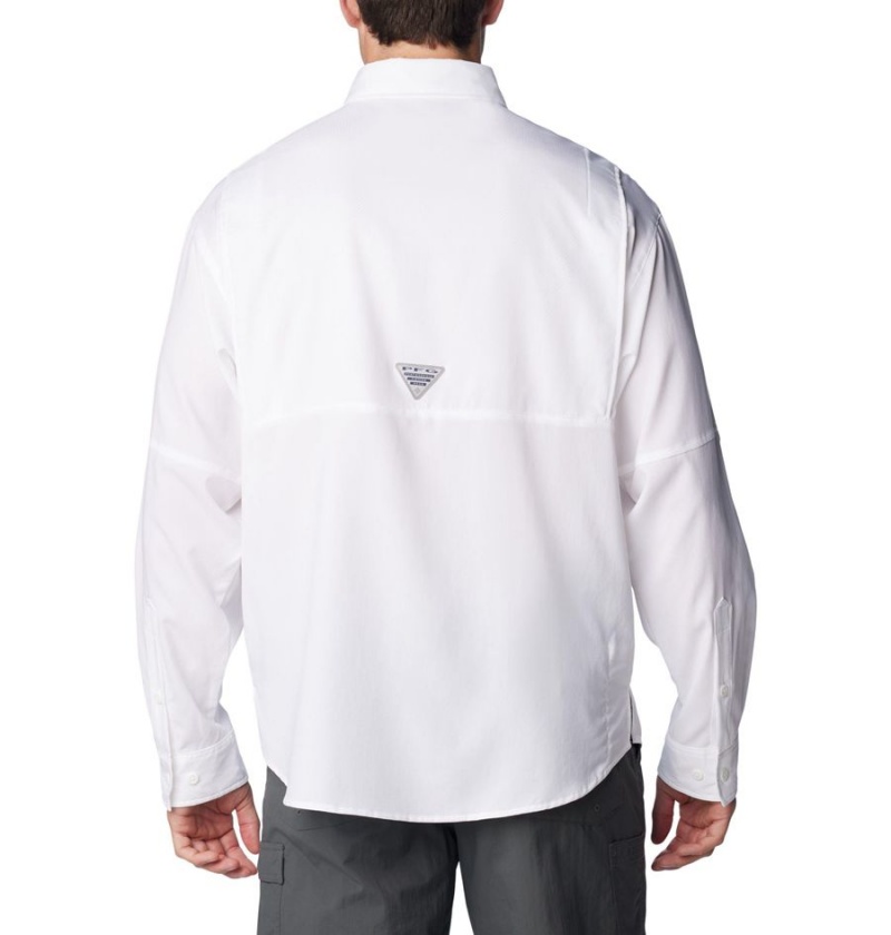 Columbia PFG Tamiami II Long Sleeve Men's Shirt White | LHOMWZ-768