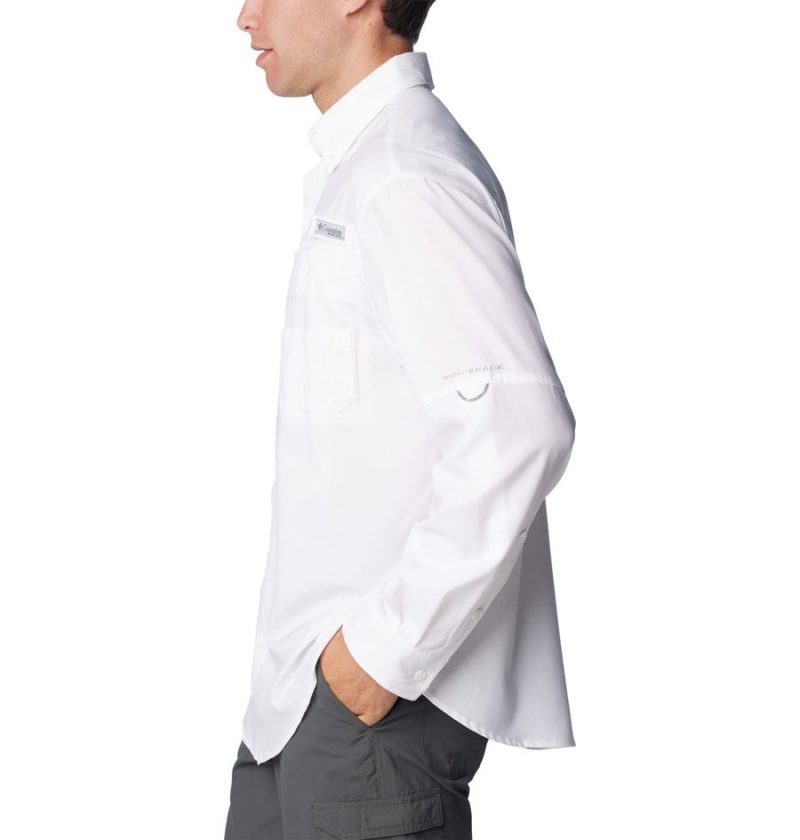 Columbia PFG Tamiami II Long Sleeve Men's Shirt White | LHOMWZ-768