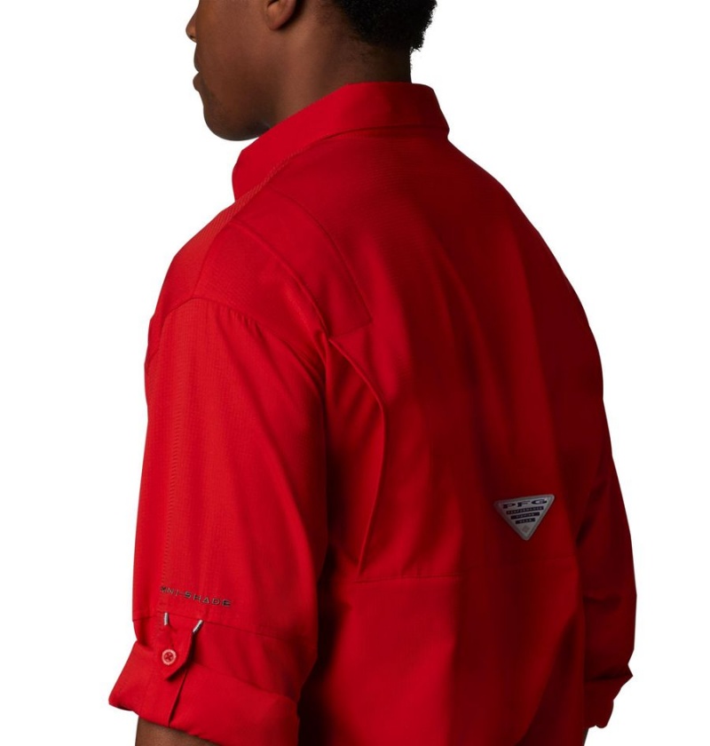 Columbia PFG Tamiami II Long Sleeve Men's Shirt Red | DAUOQL-520