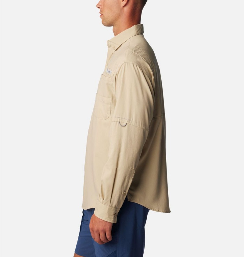 Columbia PFG Tamiami II Long Sleeve Men's Shirt Khaki | BAXHNP-150