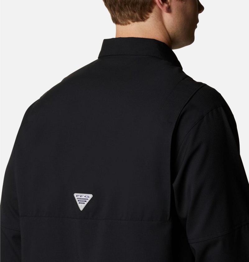 Columbia PFG Tamiami II Long Sleeve Men's Shirt Black | JUSZIM-897