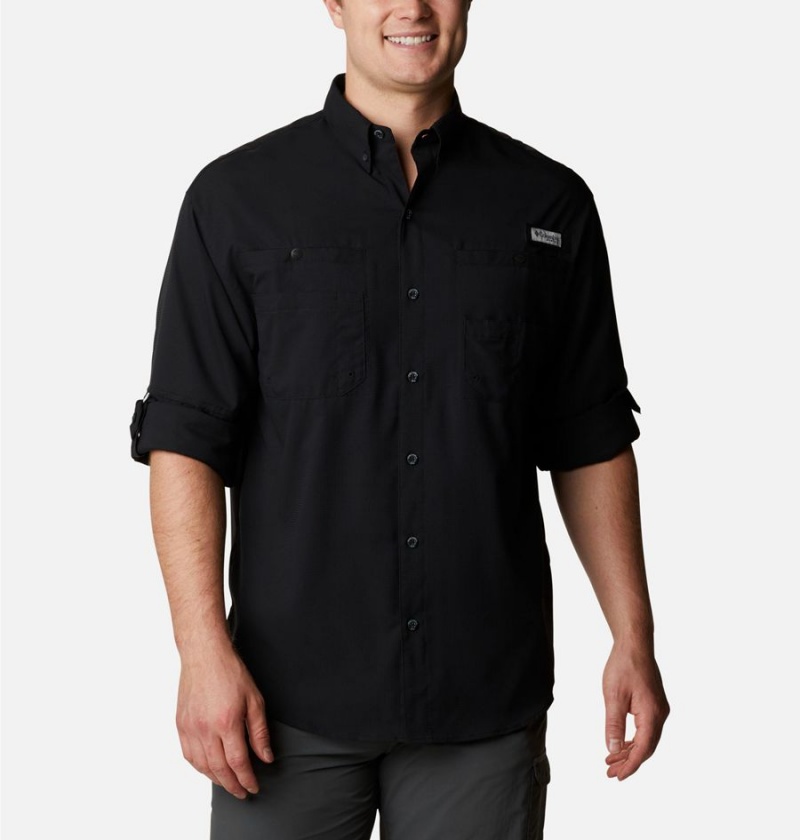 Columbia PFG Tamiami II Long Sleeve Men's Shirt Black | JUSZIM-897