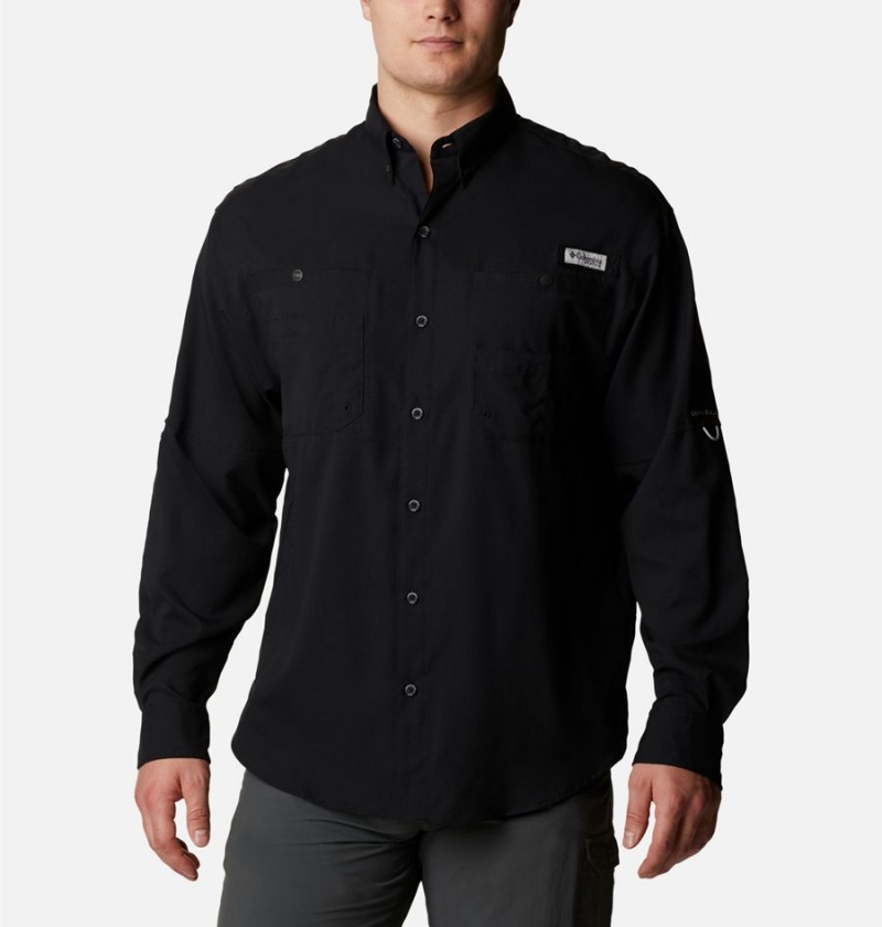 Columbia PFG Tamiami II Long Sleeve Men\'s Shirt Black | JUSZIM-897