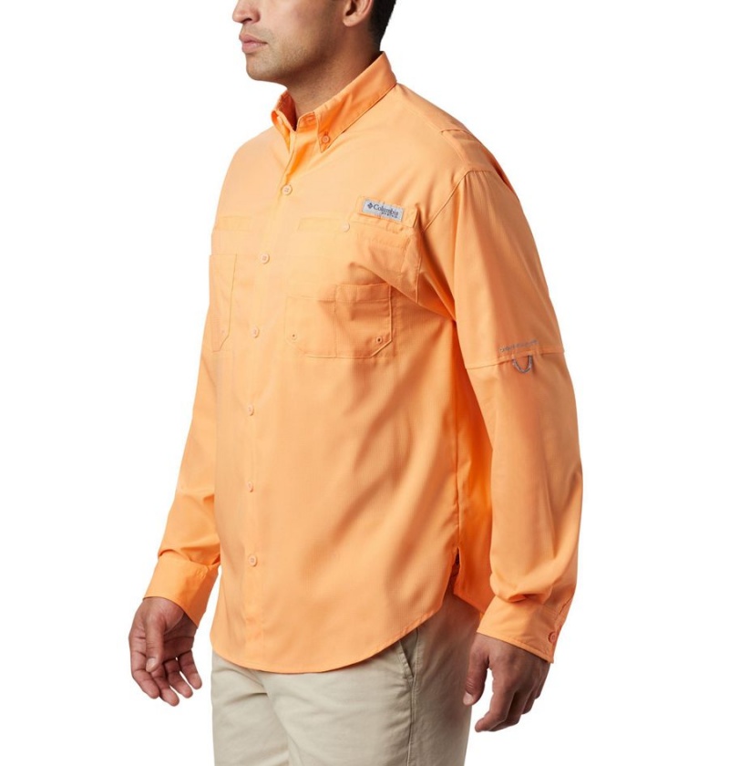 Columbia PFG Tamiami II Long Sleeve Men's Shirt Orange | IOQECX-260