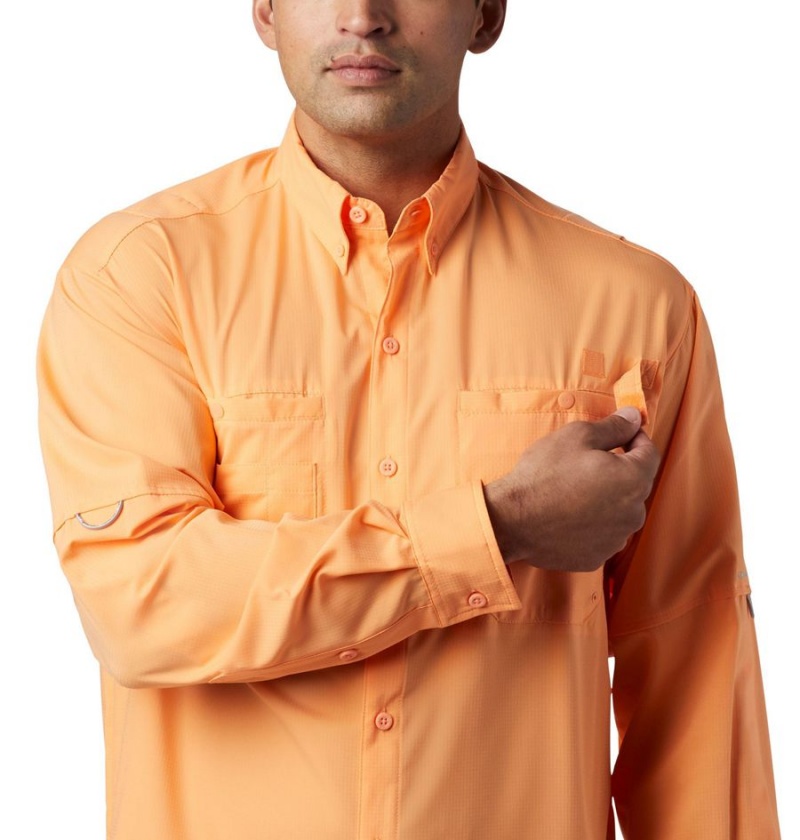 Columbia PFG Tamiami II Long Sleeve Men's Shirt Orange | IOQECX-260