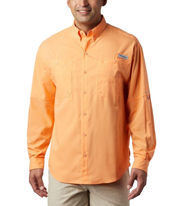 Columbia PFG Tamiami II Long Sleeve Men\'s Shirt Orange | IOQECX-260