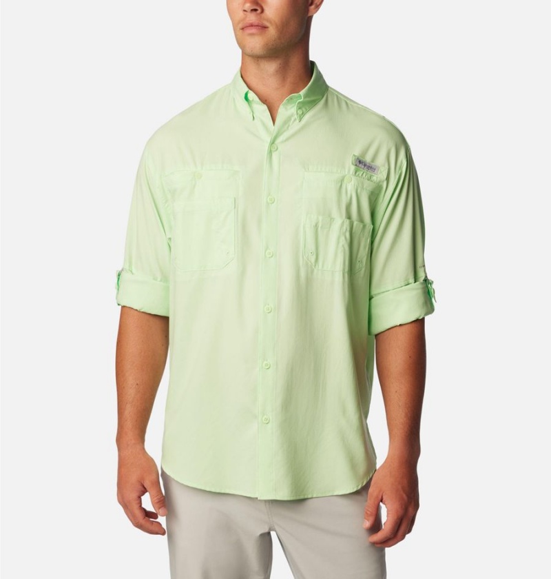 Columbia PFG Tamiami II Long Sleeve Men's Shirt Green | OJTRVF-690