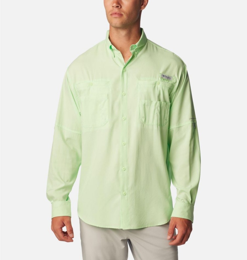 Columbia PFG Tamiami II Long Sleeve Men\'s Shirt Green | OJTRVF-690