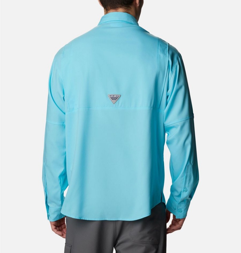 Columbia PFG Tamiami II Long Sleeve Men's Shirt Blue | ZSFBUQ-796