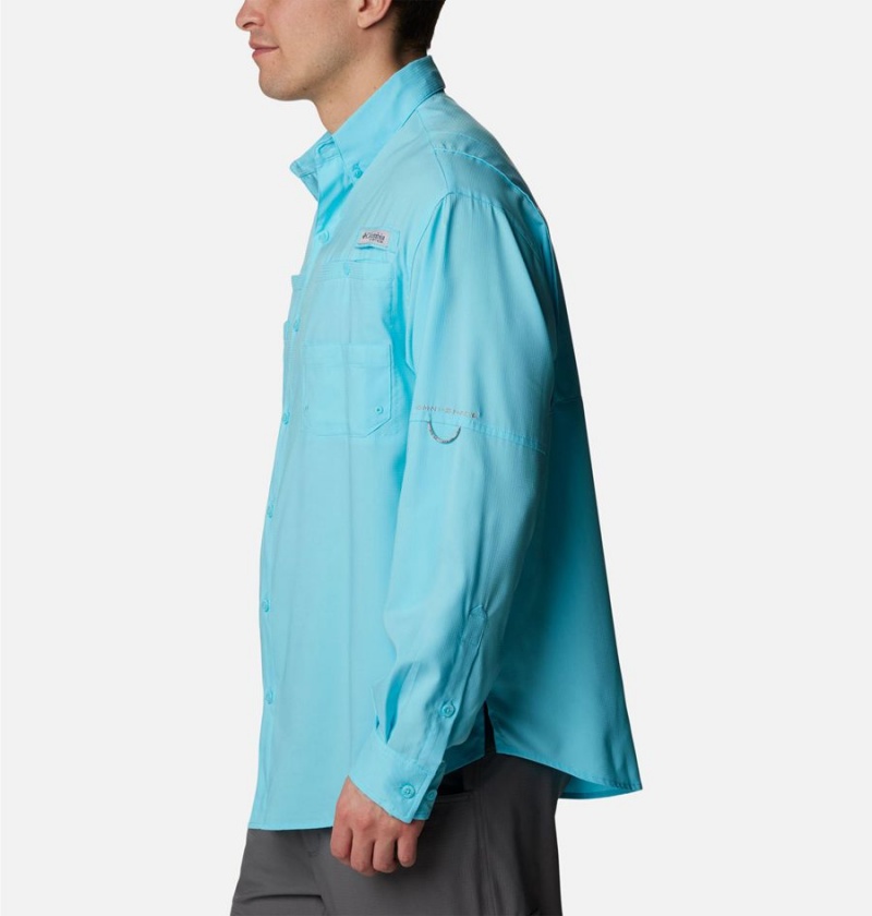 Columbia PFG Tamiami II Long Sleeve Men's Shirt Blue | ZSFBUQ-796