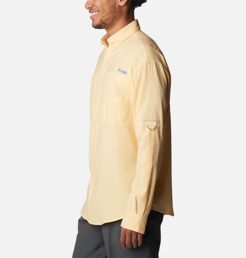 Columbia PFG Tamiami II Long Sleeve Men's Shirt Yellow | KUDMVG-604