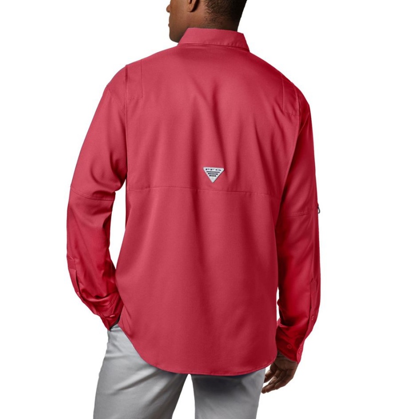 Columbia PFG Tamiami II Long Sleeve Men's Shirt Red | UCZSQD-961