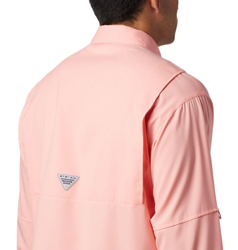Columbia PFG Tamiami II Long Sleeve Men's Shirt Pink | DYCMVP-924