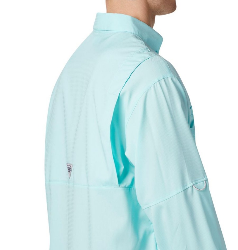 Columbia PFG Tamiami II Long Sleeve Men's Shirt Turquoise | EXOGZQ-602