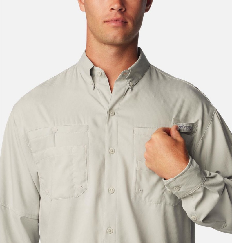 Columbia PFG Tamiami II Long Sleeve Men's Shirt Grey | WKHBTR-263