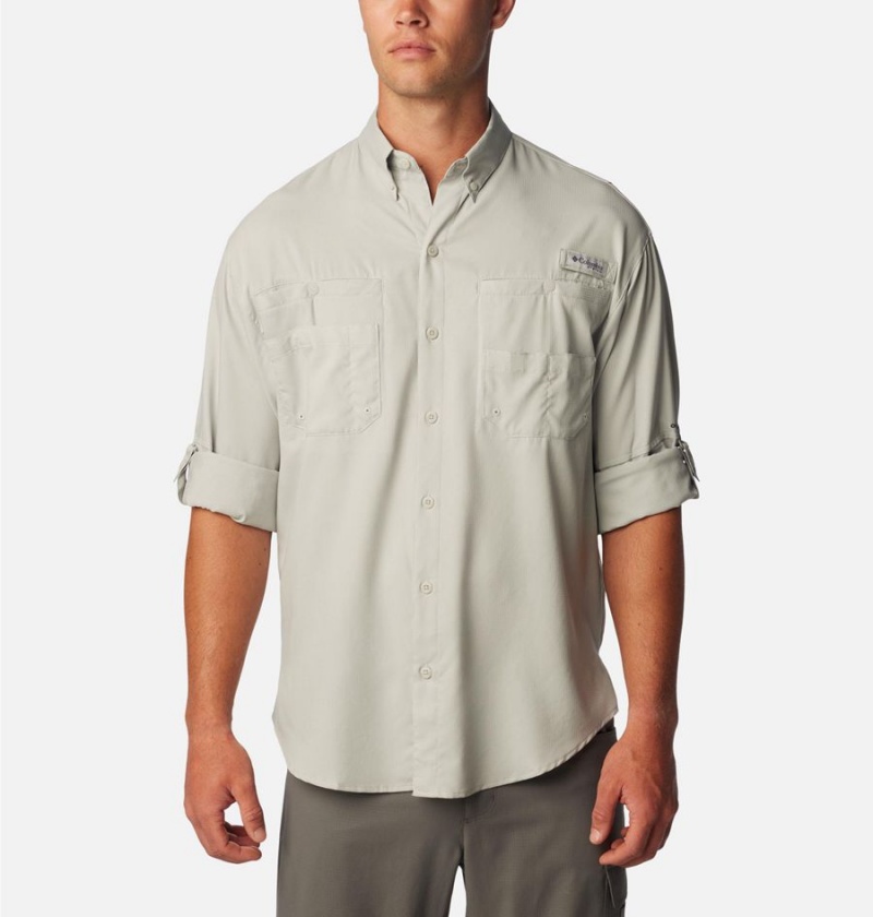 Columbia PFG Tamiami II Long Sleeve Men's Shirt Grey | WKHBTR-263