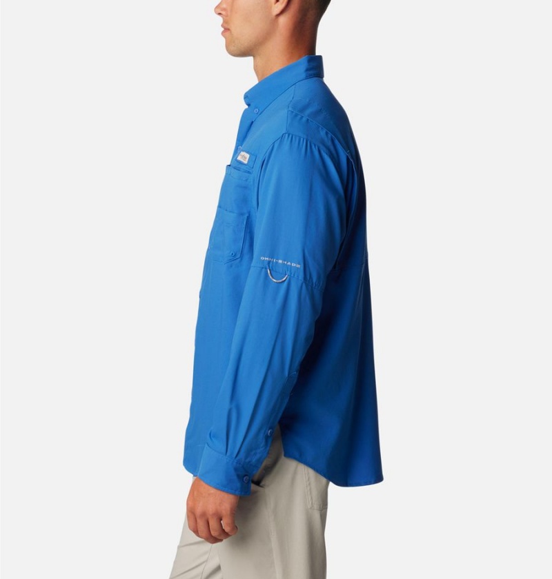 Columbia PFG Tamiami II Long Sleeve Men's Shirt Blue | FEMXAL-649