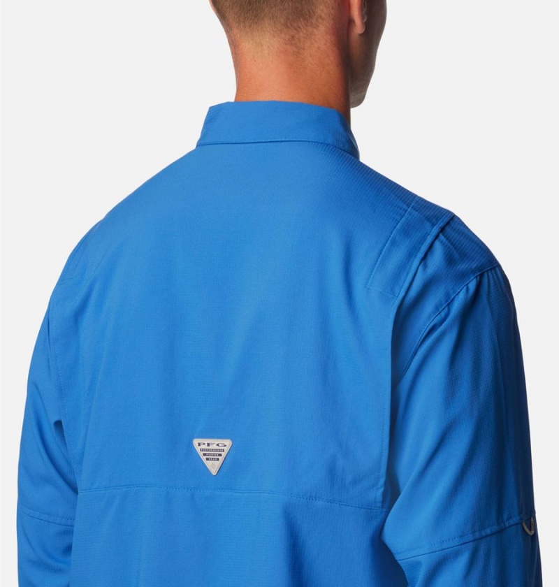 Columbia PFG Tamiami II Long Sleeve Men's Shirt Blue | FEMXAL-649