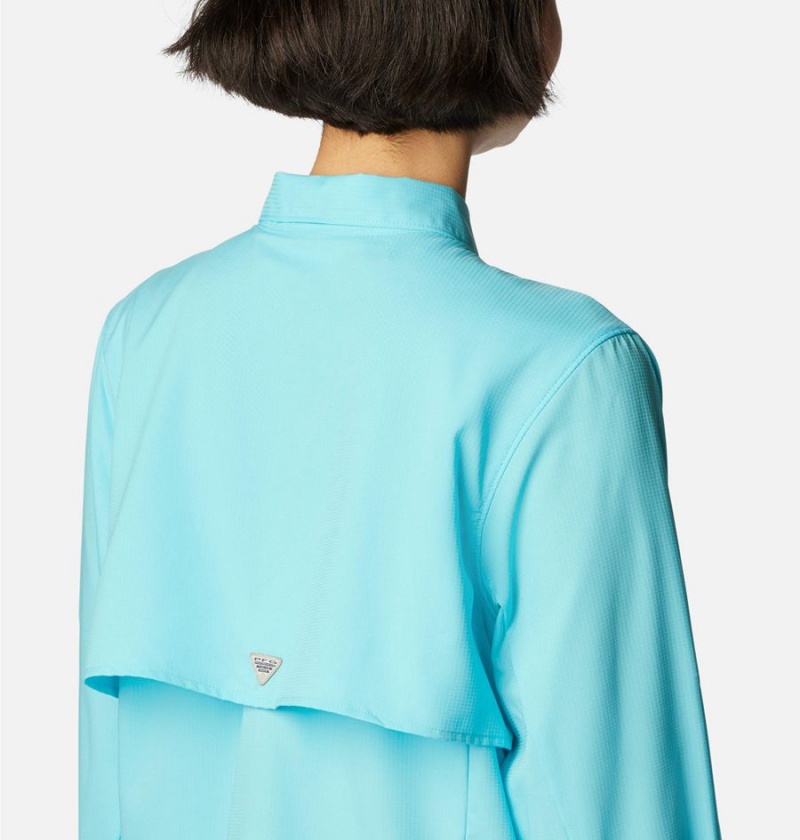 Columbia PFG Tamiami II Long Sleeve Women's Shirt Blue | RZDGCN-628