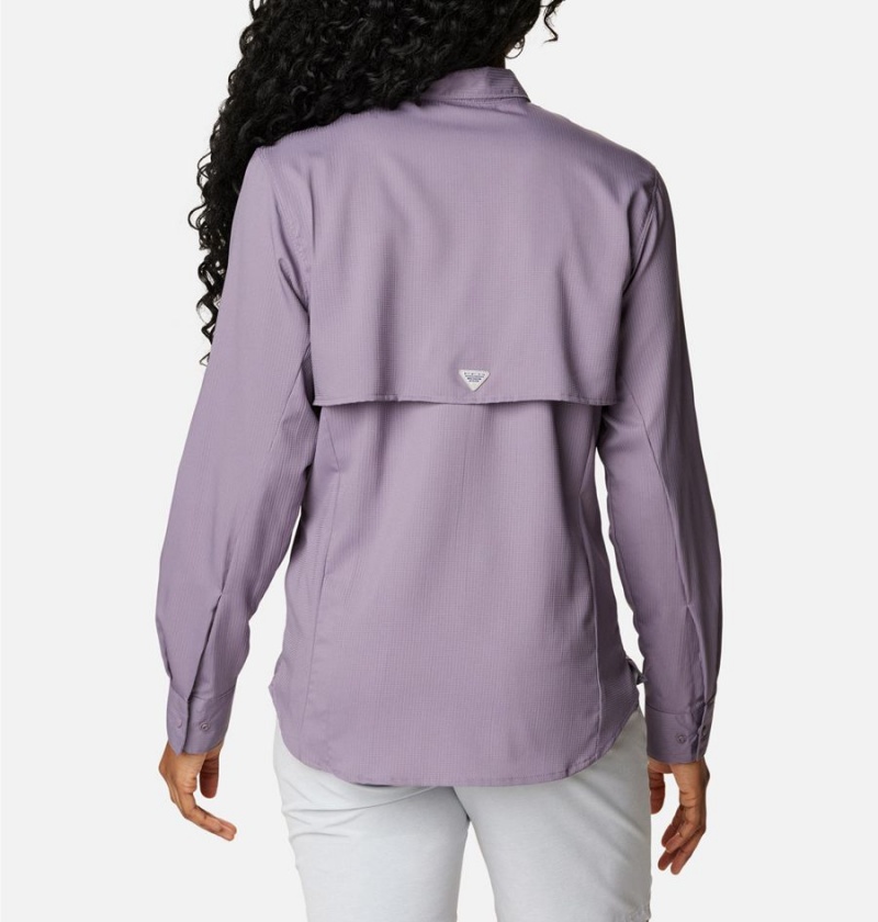 Columbia PFG Tamiami II Long Sleeve Women's Shirt Purple | CPLURY-139