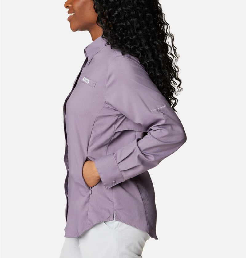 Columbia PFG Tamiami II Long Sleeve Women's Shirt Purple | CPLURY-139