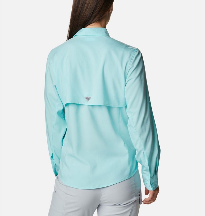 Columbia PFG Tamiami II Long Sleeve Women's Shirt Turquoise | ZDARCP-104