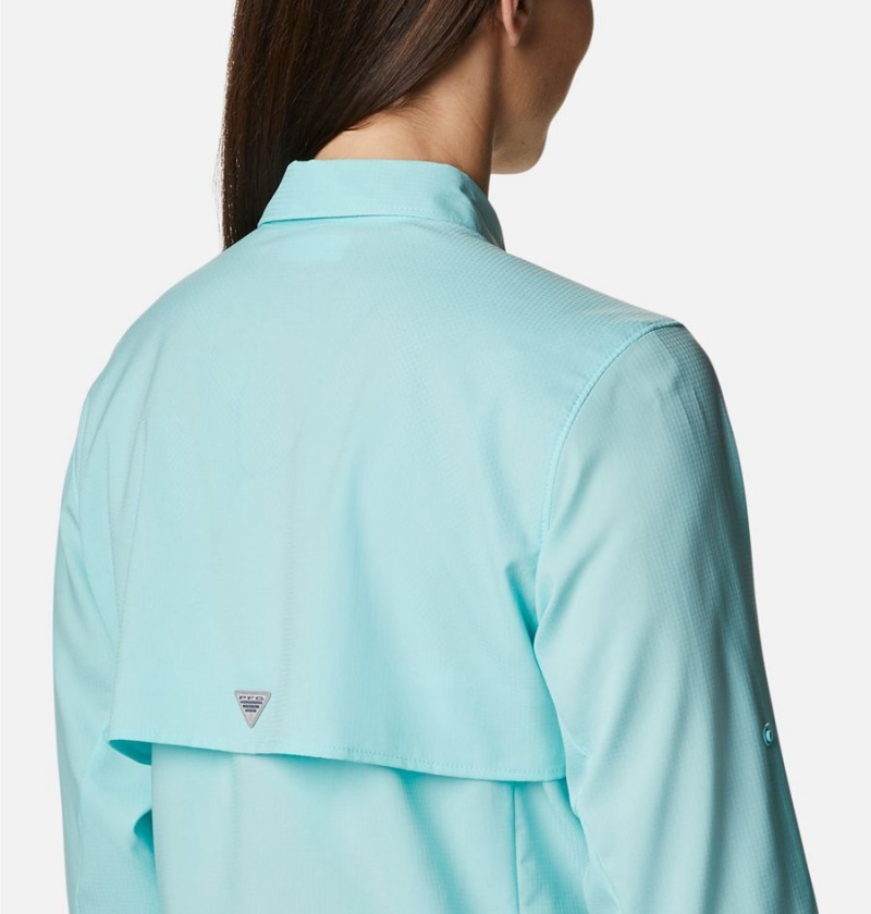 Columbia PFG Tamiami II Long Sleeve Women's Shirt Turquoise | ZDARCP-104