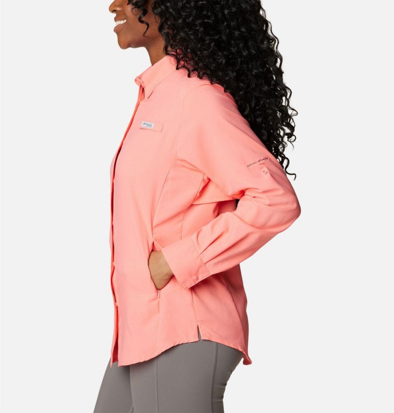 Columbia PFG Tamiami II Long Sleeve Women's Shirt Orange | BTFXIK-702