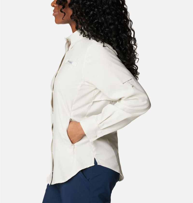 Columbia PFG Tamiami II Long Sleeve Women's Shirt White | STVHAN-470