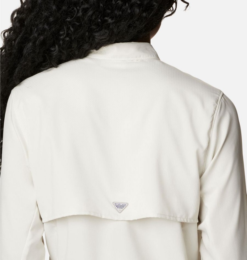 Columbia PFG Tamiami II Long Sleeve Women's Shirt White | STVHAN-470