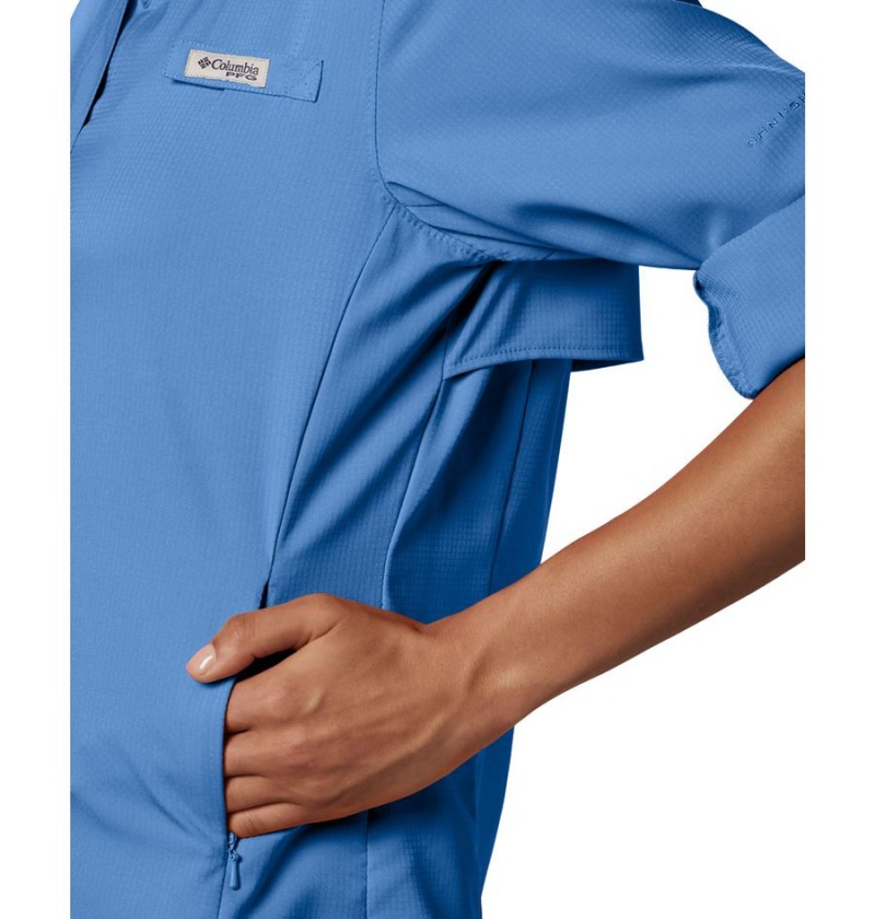 Columbia PFG Tamiami II Long Sleeve Women's Shirt Blue | OKEJIV-296