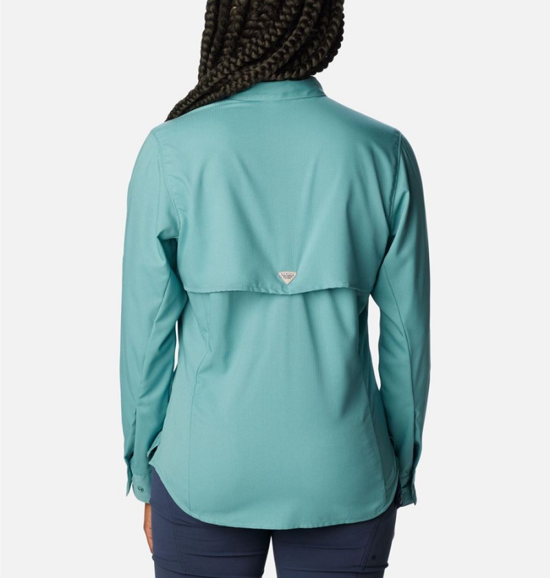 Columbia PFG Tamiami II Long Sleeve Women's Shirt Turquoise | HKGAND-982