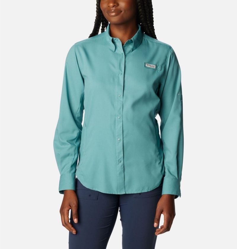 Columbia PFG Tamiami II Long Sleeve Women\'s Shirt Turquoise | HKGAND-982