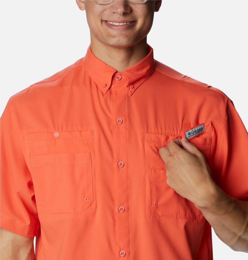 Columbia PFG Tamiami II Short Sleeve Men's Shirt Red | BJCGRE-765