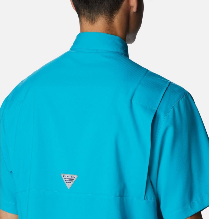 Columbia PFG Tamiami II Short Sleeve Men's Shirt Turquoise | ZPYCIH-810