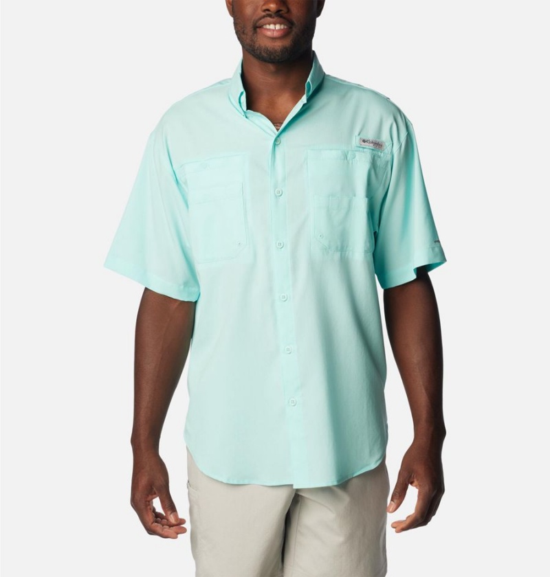 Columbia PFG Tamiami II Short Sleeve Men\'s Shirt Turquoise | UQIVYO-265